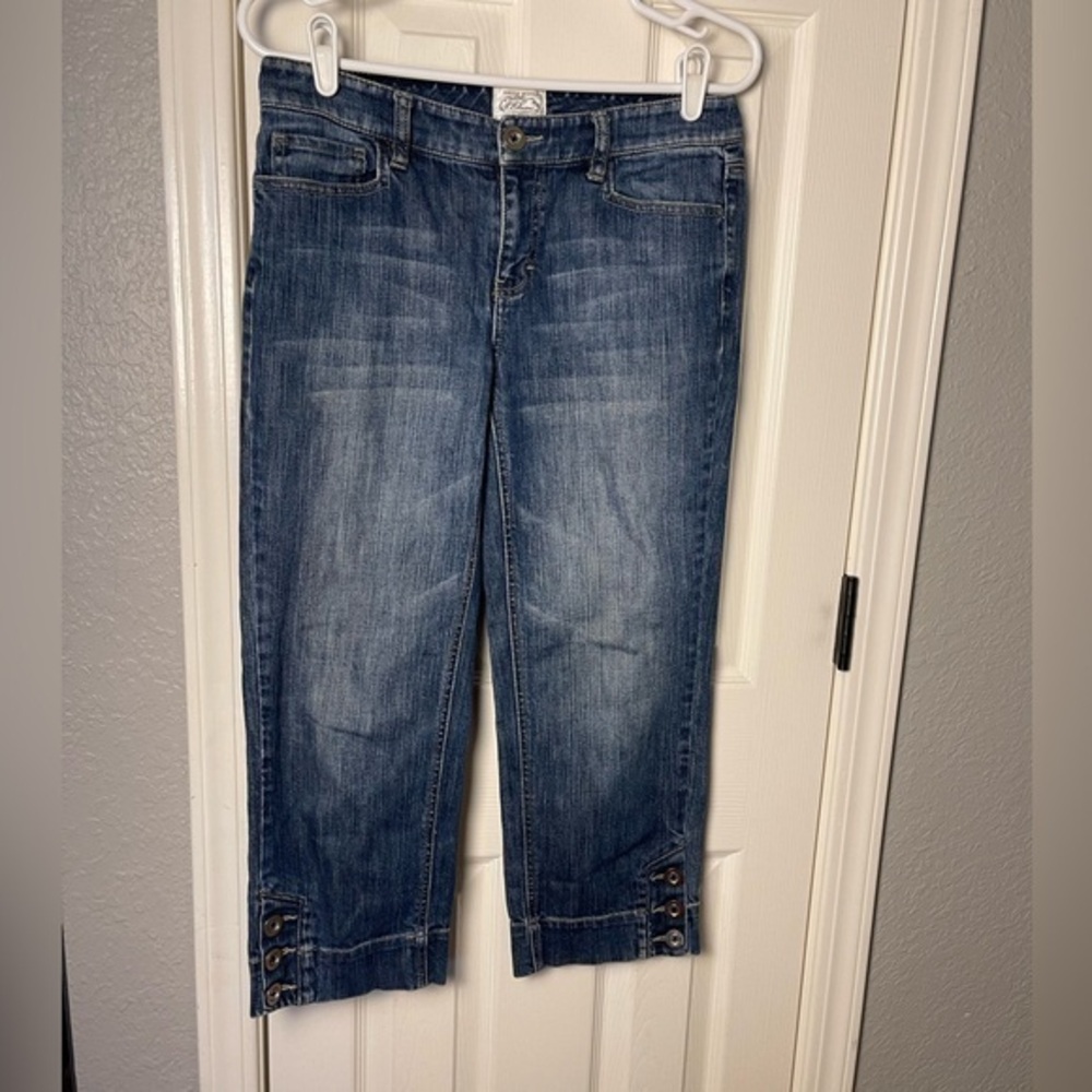 White House Black Market Blanc Cropped Denim Jeans Size 4